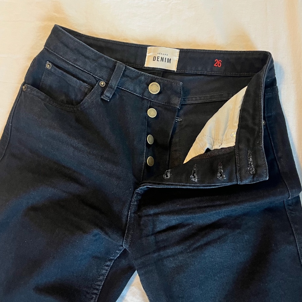 Sezane Brut Sexy Black Jean Size 26 - Picture 1 of 5